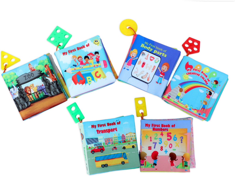 BOOKETANO Toddler Educational Fabric 6 Books Set(Multicolor)