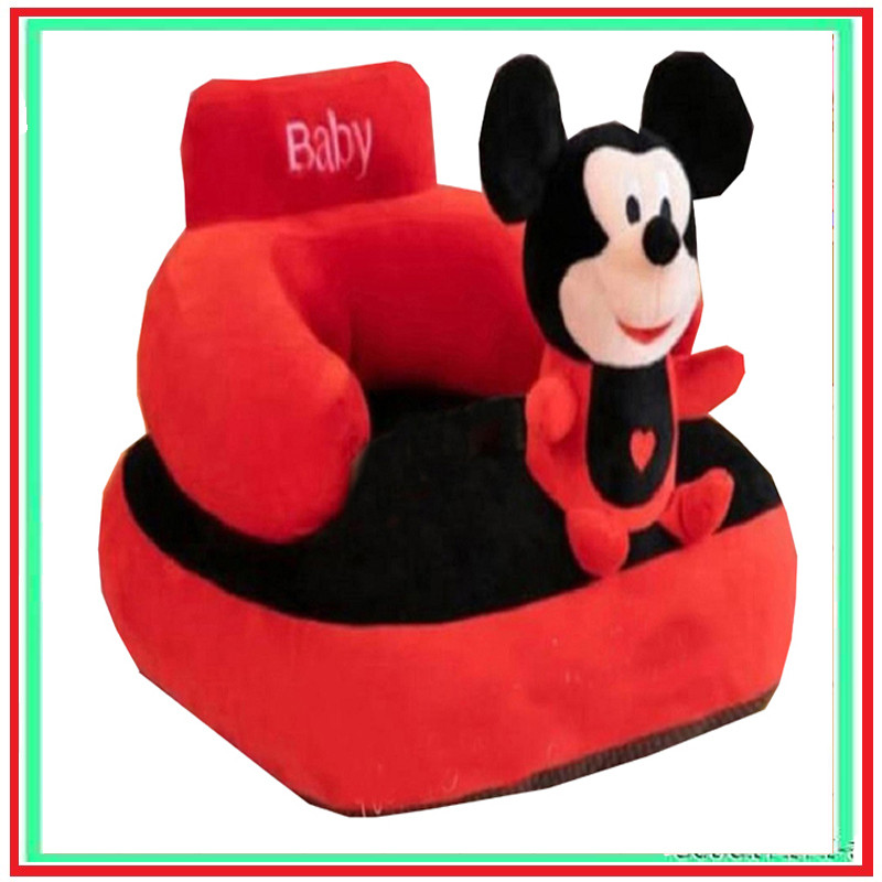 JASIL Sofa for Kids Soft Plush Cushion Baby Sofa Seat Or Rocking Chair for Kids - 35 inch (Micky F Red )  - 35 cm(Red)