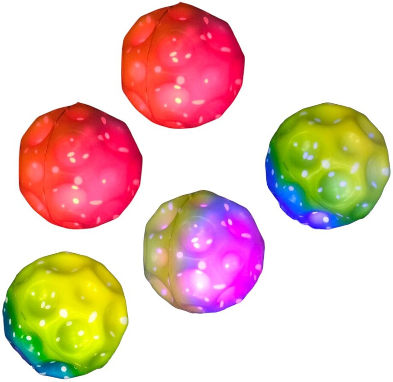 SARASI Light Moon Bouncy Ball For Kids, Anti Stress & High Bounce Ball [Pack 1Pcs Ball]  - 7.5 cm(Multicolor)