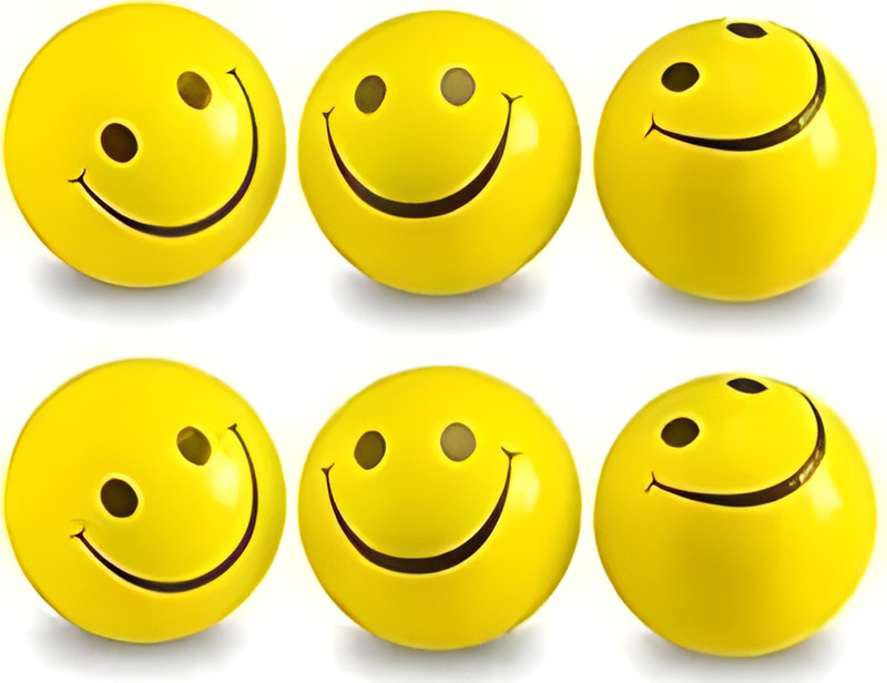 ShubhKraft Smiley Foam Squeeze Ball for Stress Relief and Fun Play for Kids  - 2.5 inch(Yellow)