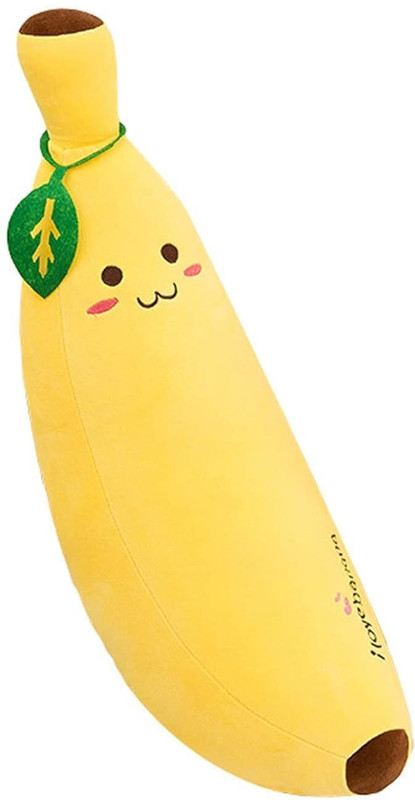 BEST4U TOYS Banana Plush Toy 35 cm – Cute & Cuddly Stuffed Fruit Toy  - 35 cm(Yellow)