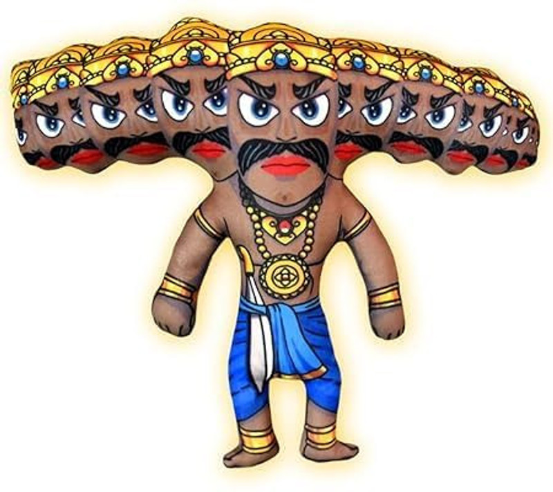 Vrindavanstore.in Ram Darbar With Ravan Soft Toy for Kids Plush Washable - 19.1 cm(Multicolor)