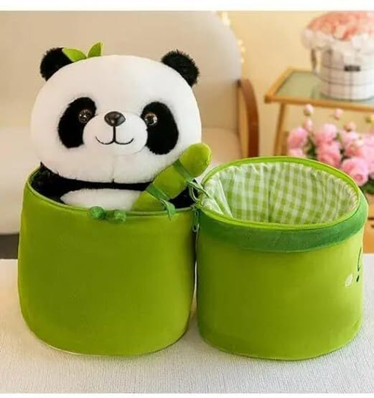 Os Retail Panda Bamboo soft toys for Baby, kids playing teddy bea - 15 cm(Green)