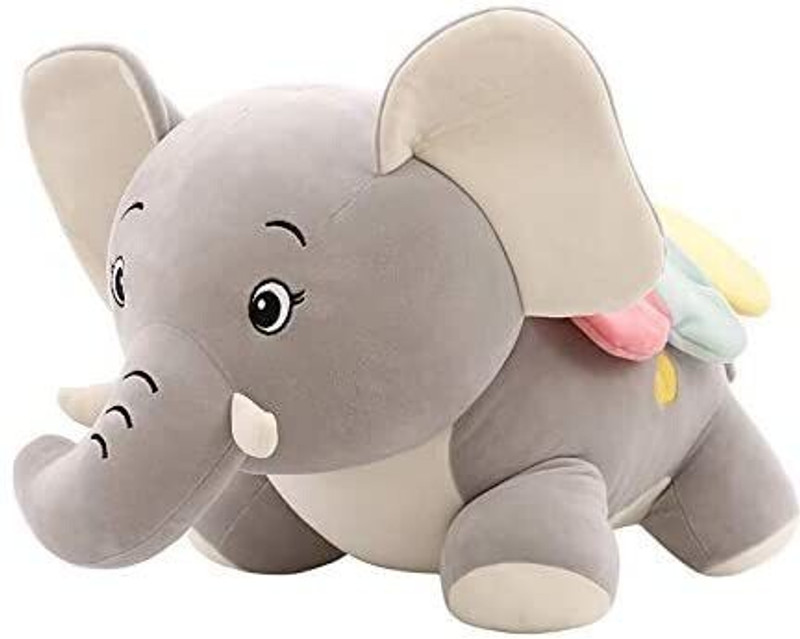 Teddy Daddy Elephant Soft Toy with Wings - 1 Single Piece - 30 cm(Grey)