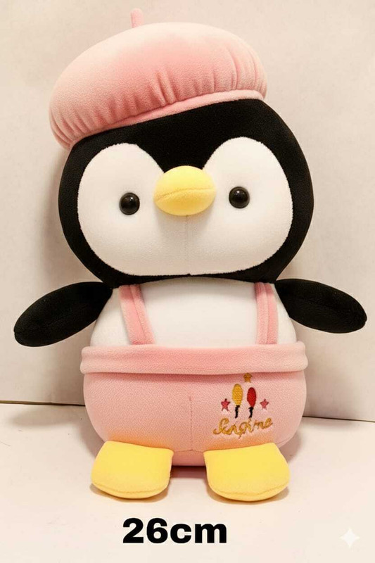 LEGAL LOVE Cap Penguin Soft toy for kids Birthday Gift -25 cm (pink)  - 25 cm(Pink)