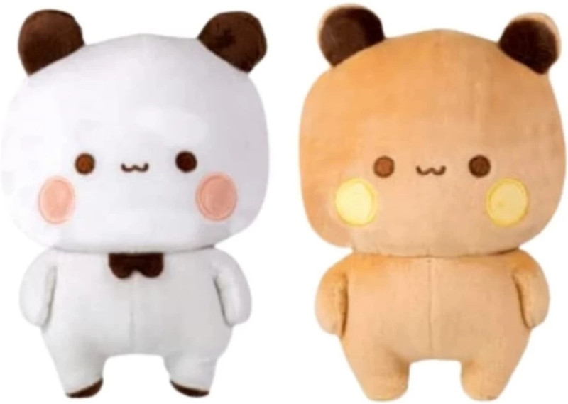 SinglaToys Bubu Dudu 25-30cm Brown and White Plush Toy for Kids  - 25 cm(Multicolor)