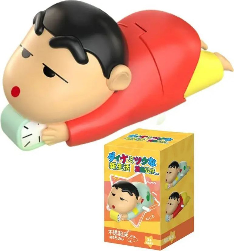 musaji Shinchan Manual Clockwork Toy Anime  - 11 cm(Red, Yellow)