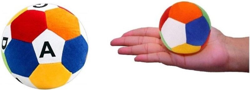 ATHRAVTOYS ABCD Stuffed Ball with Mini Soft Ball for Kids Combo  - 30 cm(Multicolor)