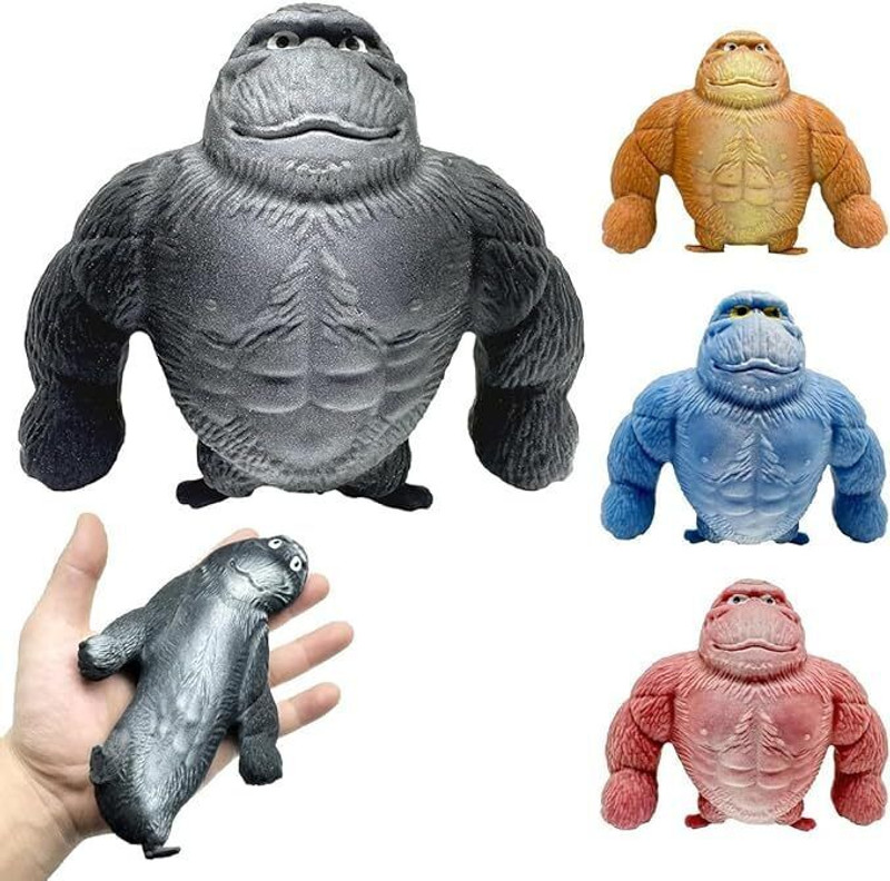 AYUOTOQi Squishy gorilla stress relief toy for kid & adults  - 9 mm(Multicolor)