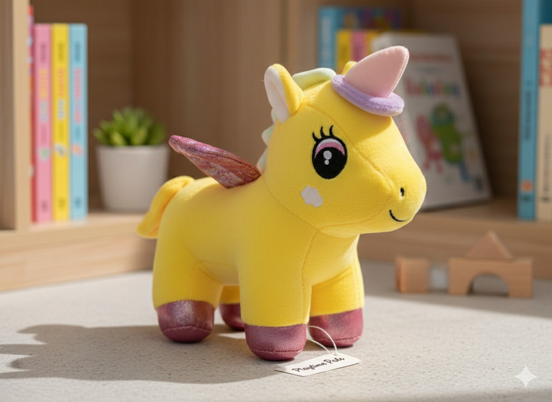 VENZO Yellow Winged Unicorn - 34 mm(Yellow)