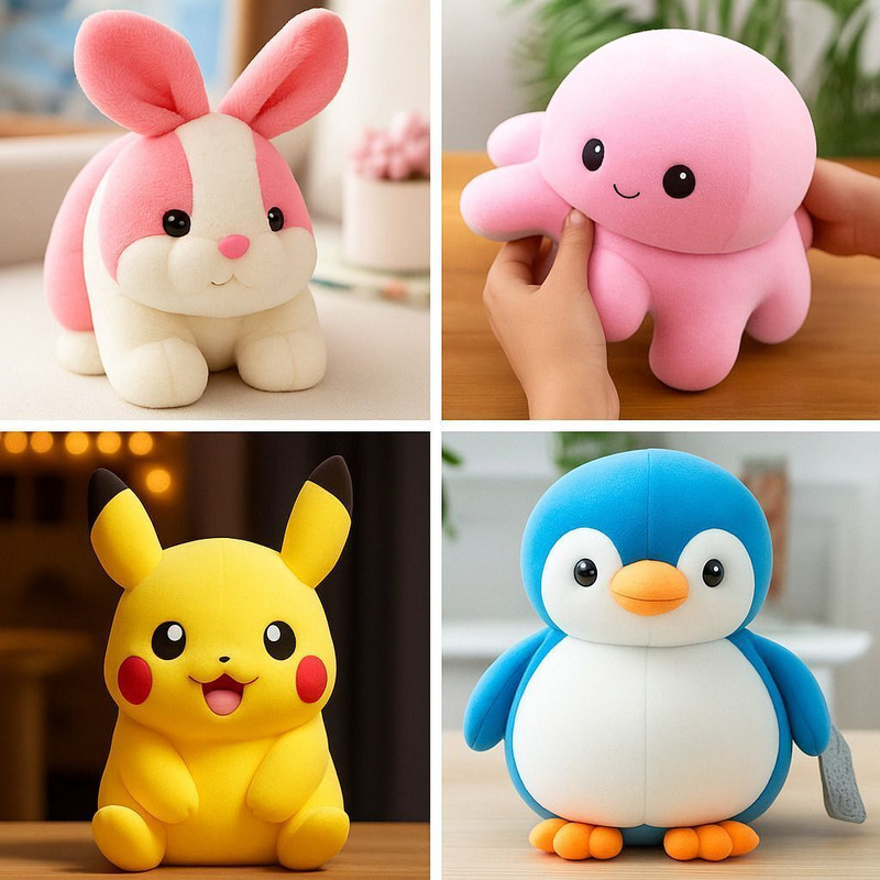 SMILEHUB Hub - PENGUINE/PIAKCHU/RABIT/OCTOPUS_SY - 18 mm(Multicolor)