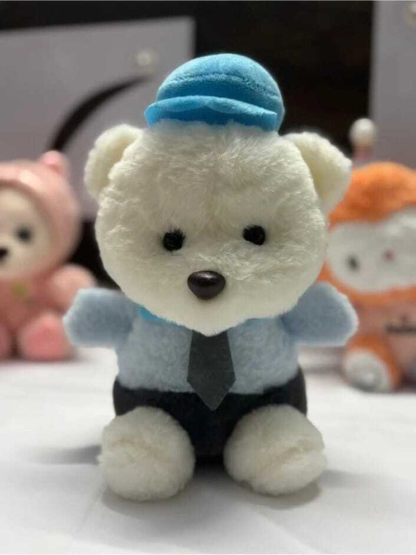 LEGAL LOVE police cap teddy soft toy -25 cm - 25 cm(Multicolor)