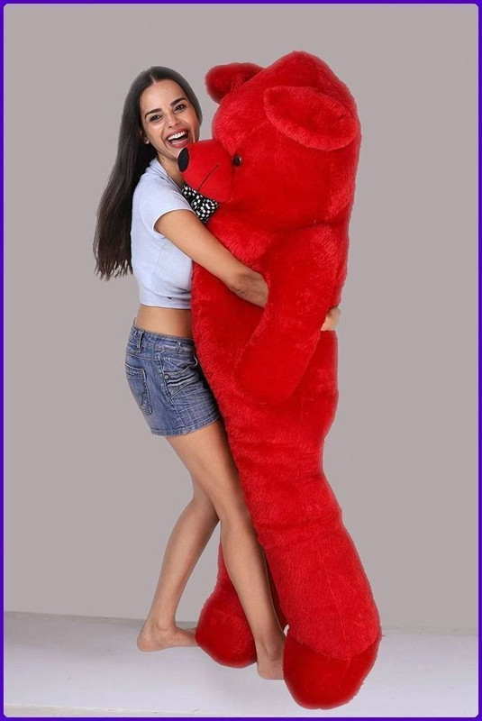 Os Retail 3 feet Stuffed Animals Plush Toy Doll for Girlfriend Children Pink (92  - 90 cm(Red)