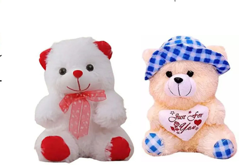 KPN ,Beautiful Soft white mono with soft buttter b check 0ink for Girls or boys  - 25 cm(Blue, White and Red)