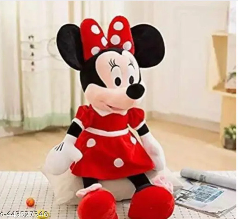 Muzito mini Sitting Plush Soft Toy Cute Kids Home Decor Boys/Girls (30 Cm)  - 30 cm(Red)