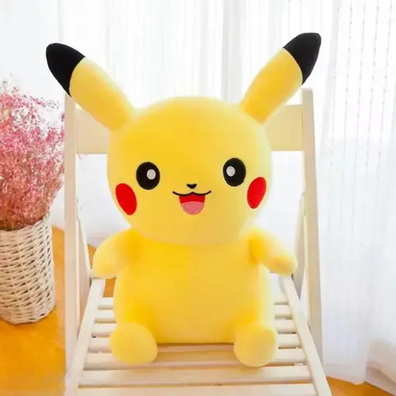 Polyhug Premium Pikachu Soft Toy - Cute Character Plush for Kids & Fans (Medium)  - 30 cm(Yellow)