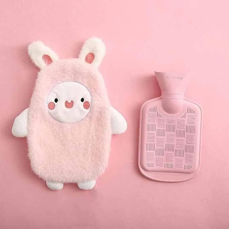 vivaan toys VTB Cute Bunny Hot Pad Teddy Bear Stuffed 30cm (Pink) - 10 cm(Pink)