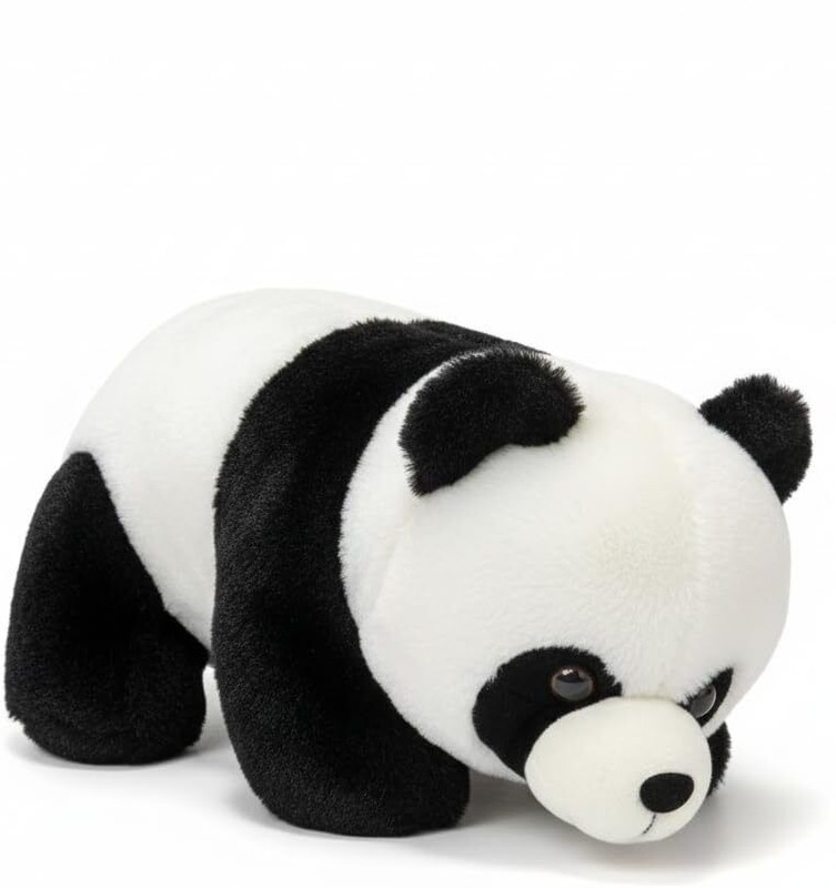 toytaler Sleeping Panda Soft Toy Plush Teddy Bear Cute Panda Stuffed Animal for Kids - 25 cm(Black and White)