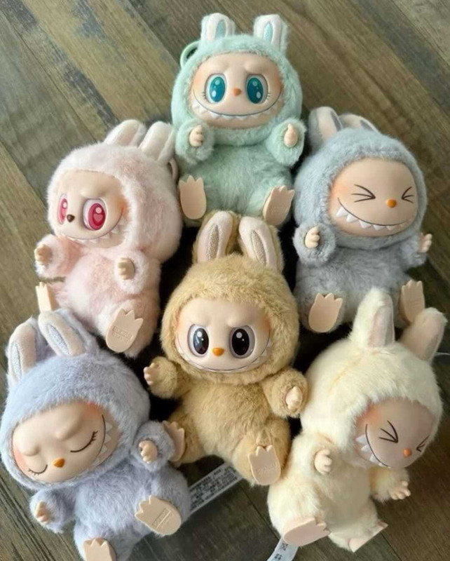 Fresh Face Labubu Doll The Monsters Big into Energy Series Random Action Figure(Beige)