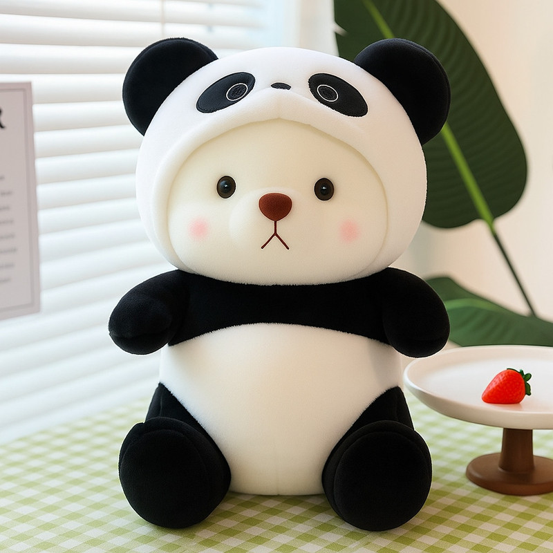 Y U COLLECTION Panda Hoodie Bear 30cm - 30 cm(Black, White)