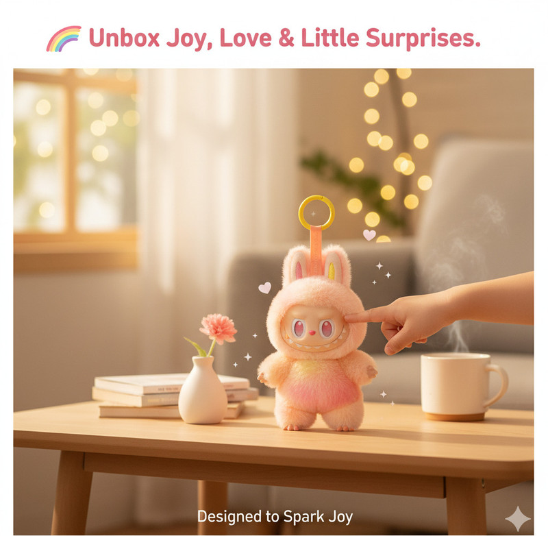 Have Fun Trending Labubu Toy – Perfect Gift | Collectible Edition | Random Color - 17 cm(Multicolor)