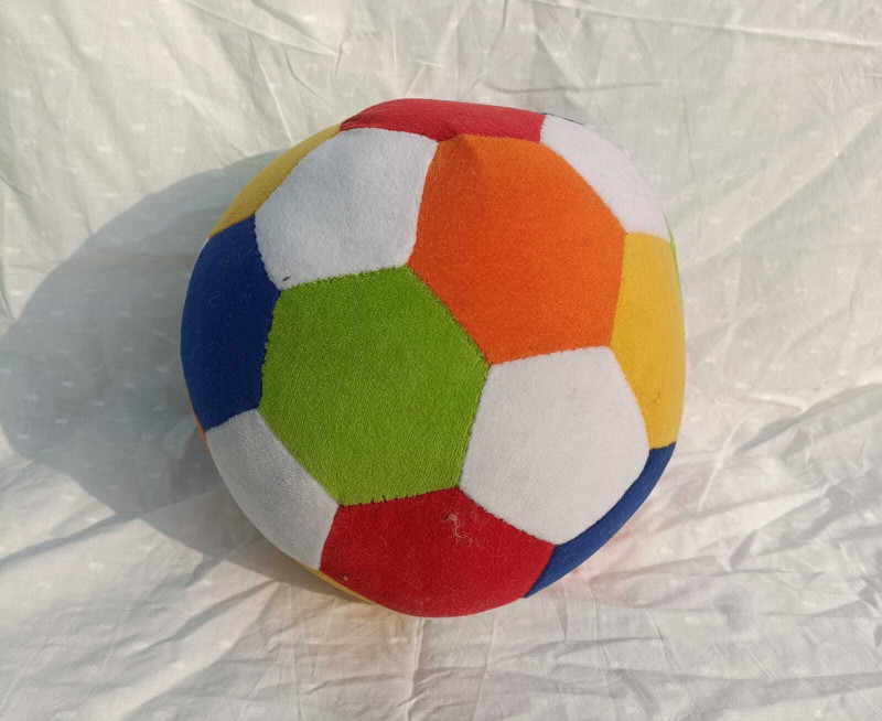 SUN AND STAR CREATIONS Multicolor Soft Plush Ball Toy for Babies Safe -(Multicolor)  - 20 cm(Multicolor)