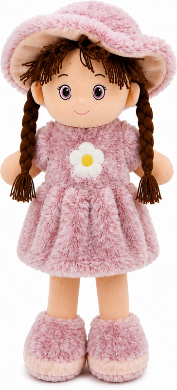 BlingNBeats Soft Plush Doll with 2 Shade Pink Dress & Hat | Cute Doll Kids and Girls  - 45 cm(Pink)