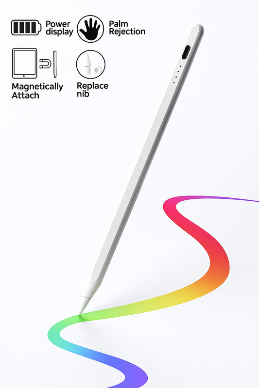 TECHGATW Upgraded stylus pen, iPad pancil, ultra high precision & sensitivity Stylus(White)