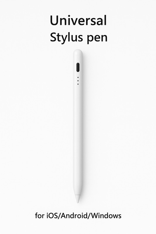 Turbotek Magnetic charging pencil 3rd generation for ipad & android, wireless stylus pen Stylus(White)