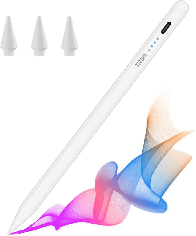 Flipkart SmartBuy iPad Pencil Active Stylus Pen,Palm Rejection,for iPad 2018-2024,Pro,& more Stylus(White)