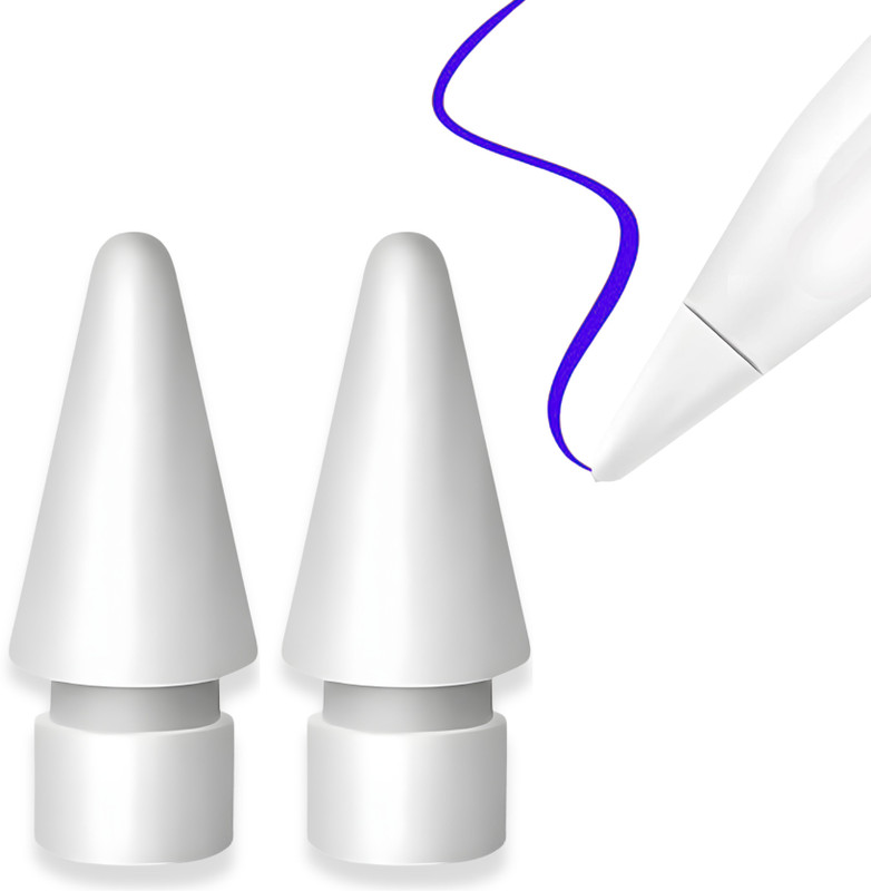 Rumbalton 2pc Tips for Apple Pencil 1st/2nd Gen, iPad Pro/Mini/Air Stylus(White)