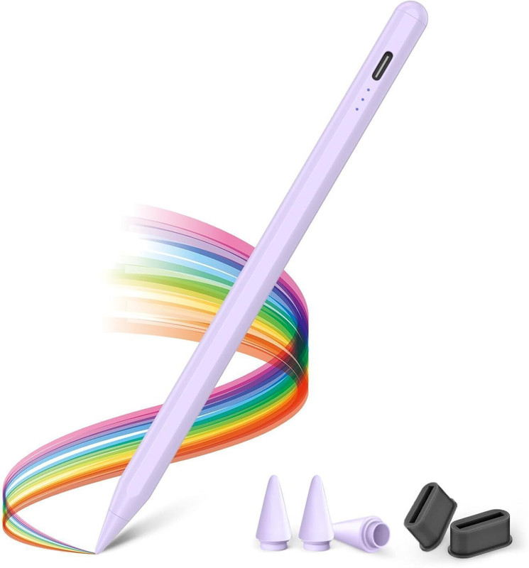 Kingone Upgraded iPad Pencil, Ultra High Precision, Sensitivity, Palm Rejection Stylus(Black)