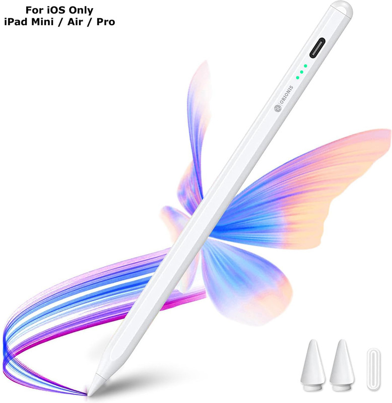 ORIONIS Stylus PalmPro for iPad | Tilt Angle Support | Palm Rejection Pen| iPad Pencil Stylus(White)
