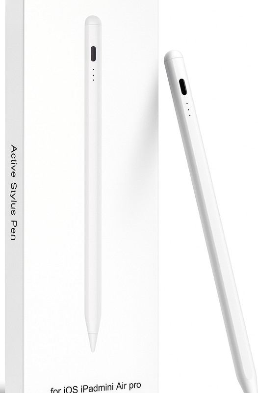 Tukzer Universal Magnetic charging pencil 3rd generation for ipad & android, wireless stylus pen Stylus(White)