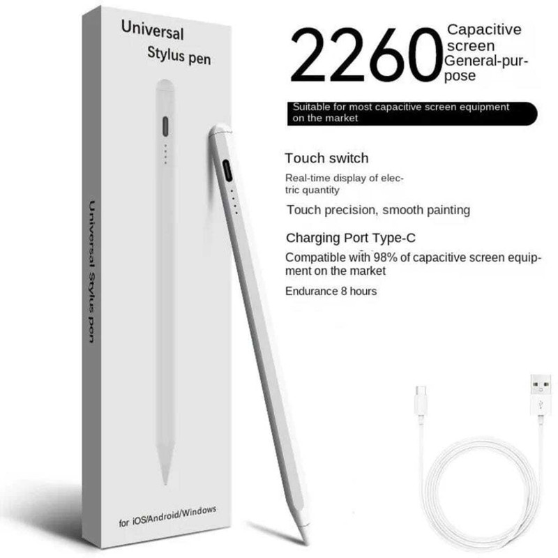 SLIDEPEN STYLUS PEN NON BLUETOOTH AND NO PALM REJECTION Stylus(White)