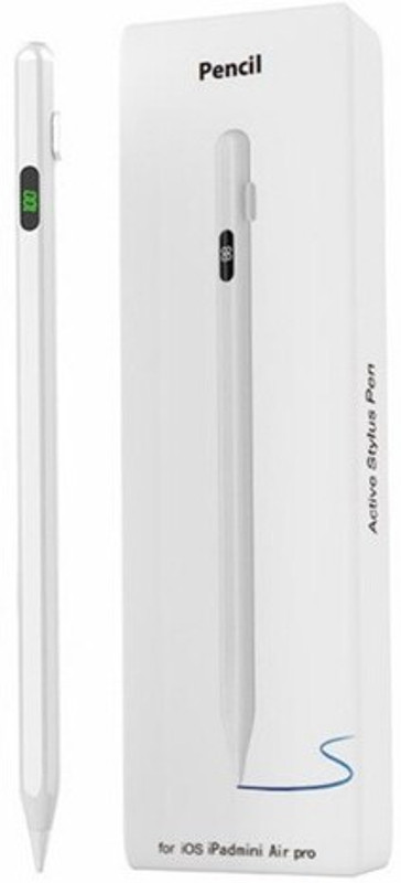 Viraan Rechargeable iPad Pencil with Digital Power Display for Writing & Drawing Stylus(White)