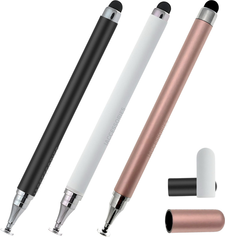 iAccessories Dual-Sided Digital Pen for All Touch Screens – Pack of 3 Stylus(Green, Purple, Blue)