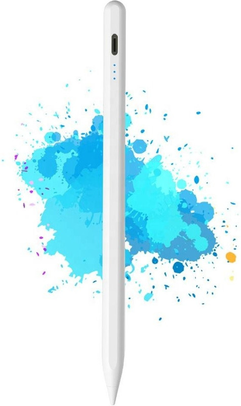 ROCKTECH Upgraded Capacitive Active Stylus Pen | Magnetic Pencil with Palm Rejection, Stylus(White)
