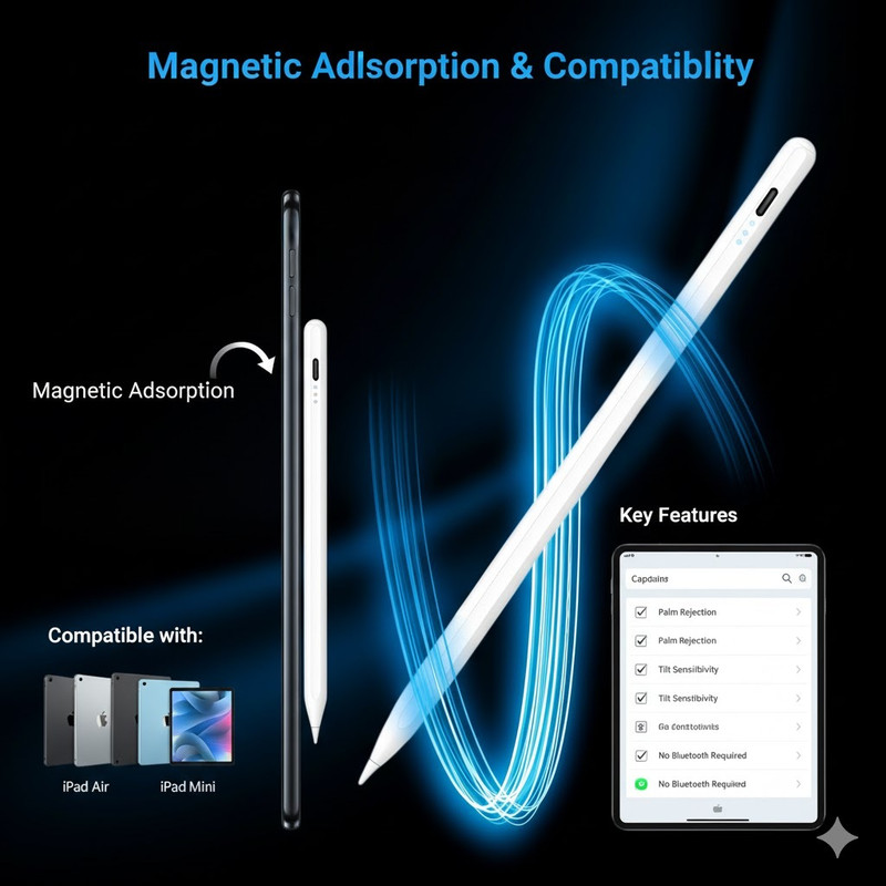 ryzen Non-Bluetooth Stylus Pen for All Devices | Fast Response Easy to use Stylus(White)