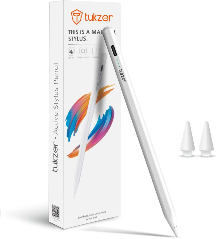 Tukzer Active 2nd Gen Stylus Pen iPad Pencil Stylus(White)