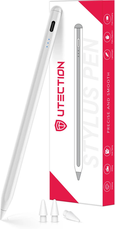 UTECTION Stylus-Pen, Fast Charging iPad Pencil for iPad (2018–2025) Stylus(White)