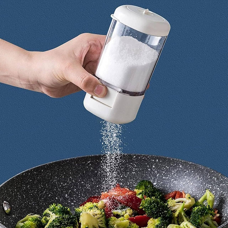 Sambhuya Salt Dispenser Salt and Pepper Shakers Double Sides Pour Storage Case Sugar Sprinkler Shaker 150 gm
