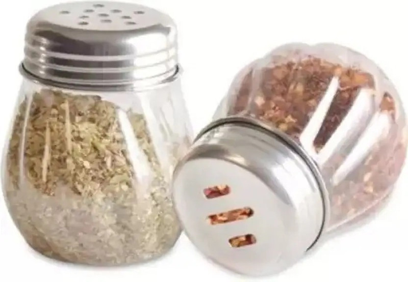 DULARIYA Chilli Oregano Flakes shaker set 2 Piece Salt & Pepper Set (Plastic) Sugar Shaker 200 gm