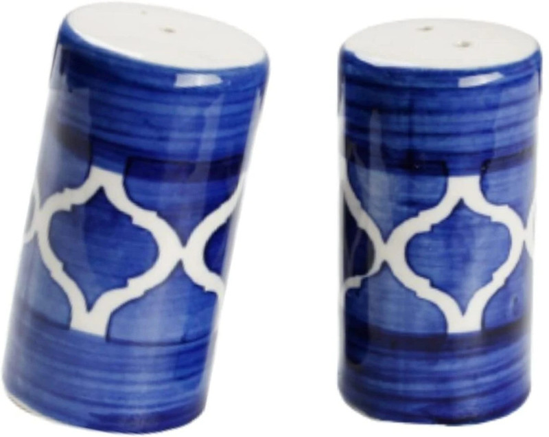 Earthystone Hand Glazed Ceramic Salt & Pepper Shakers Set - Salt Pepper Set for Dining Table Sugar Sprinkler 50 gm