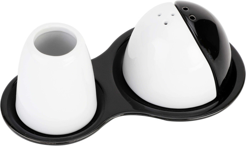 Fzaana 4 Pcs Bone China Salt and pepper set with 1 Tray,1 Toothpick Sugar Sprinkler Shaker 100 gm