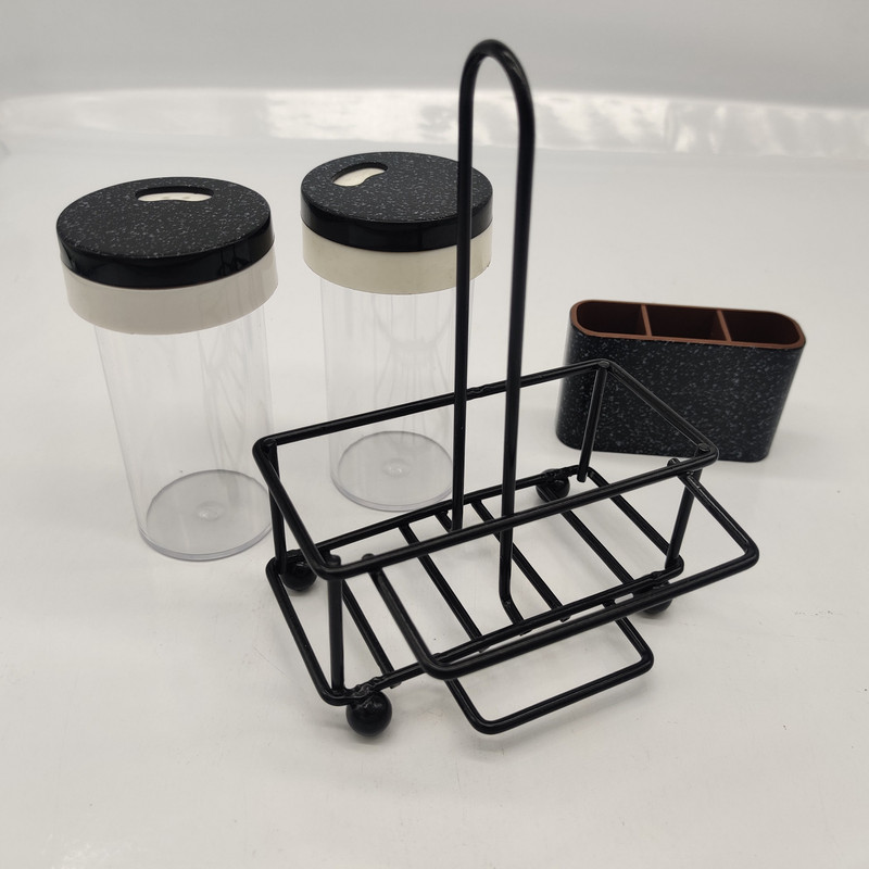 Easyroot Salt and Pepper Shakers with toothpick box, Moisture Proof Spice Dispenser Sugar Sprinkler Shaker 100 gm