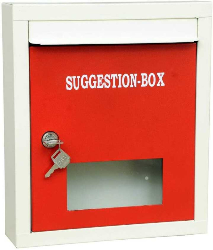 ROVERTR Suggestion Box/Mail Box/Compaint Box/Donation Box/Wall Mountable Suggestion Box(Red)