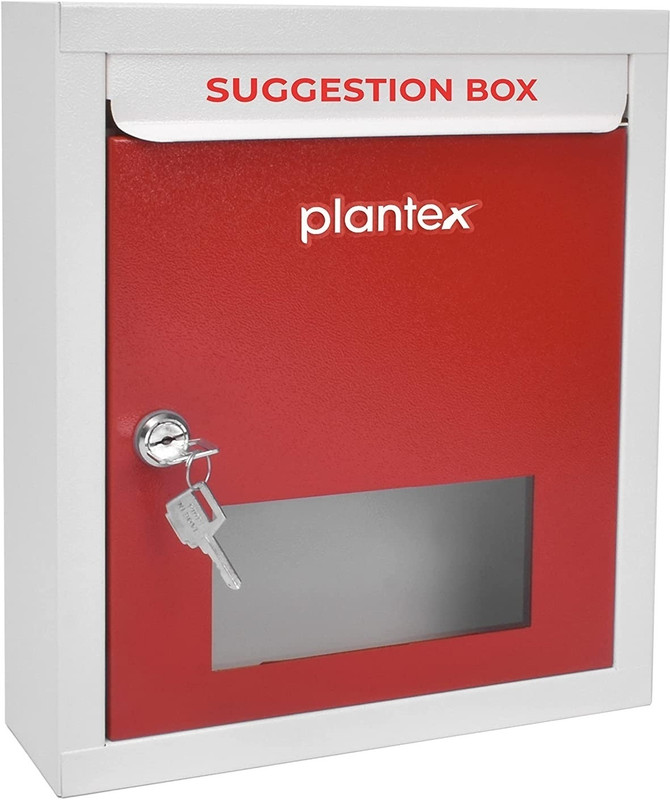 Impulse by Plantex Letter /Complaint Box with Lock Table Top or Wall Mount Suggestion Box(Red)