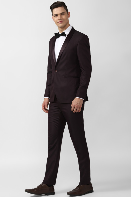 PETER ENGLAND Tuxedo Style Checkered Men Suit
