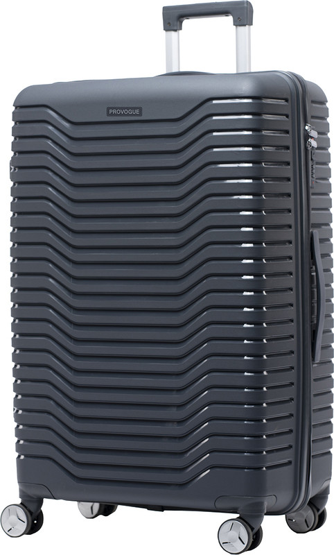 PROVOGUE DARK GREY Hard Sided 4 Wheel Spinners, Expandable Bag with Number Lock Expandable Check-in Suitcase 4 Wheels – 28 inch